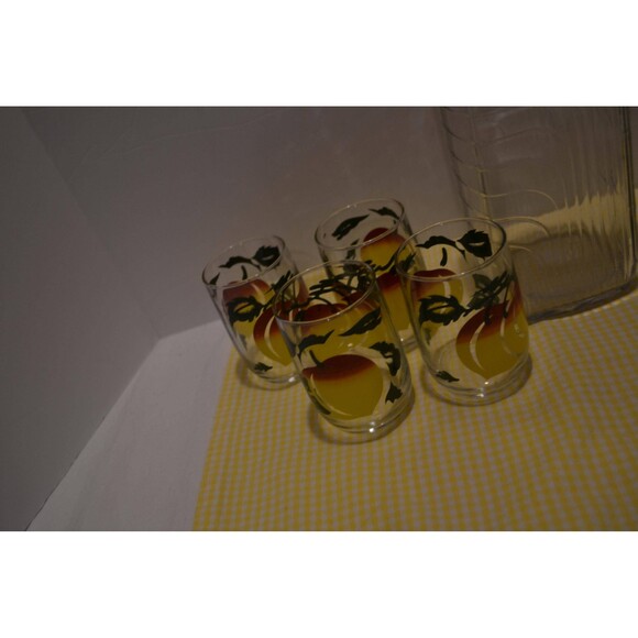 Vintage Its A Beautiful Morning Juice Glasses & Pitcher - Picture 3 of 6